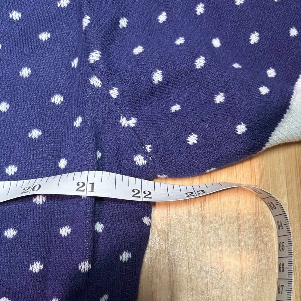 OX Knit Men's Blue Polka Dot Knit Shirt - Picture 5 of 7